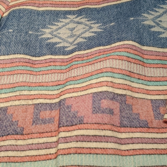 California Concepts Vintage Wool Blend Pastel Colorful Long Blazer Size Large - Picture 6 of 6